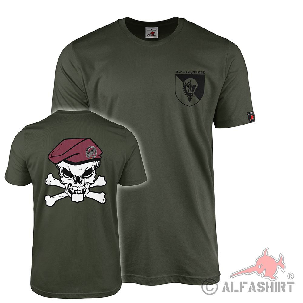 4 FschJgBtl 252 Totenkopf Nagold Paratrooper Battalion T-Shirt #42214
