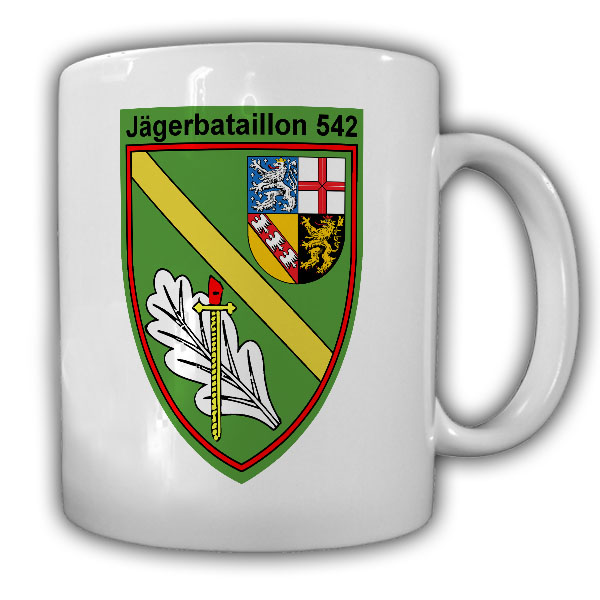 Tasse JgBtl 542 Jägerbataillon Bundeswehr Abzeichen Bexbach Jäger #21309
