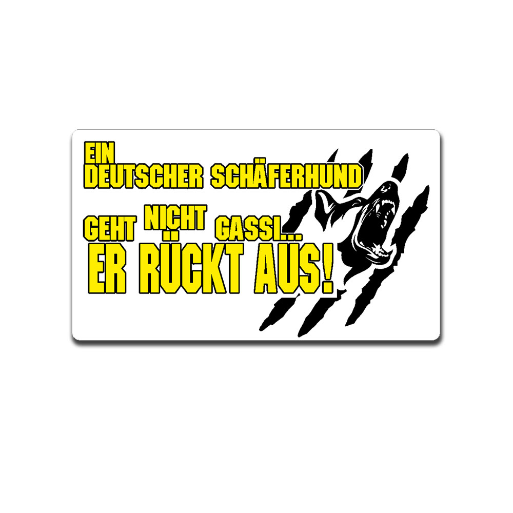German shepherd does not go for a walk is moving sticker sticker 36x21cm A5488