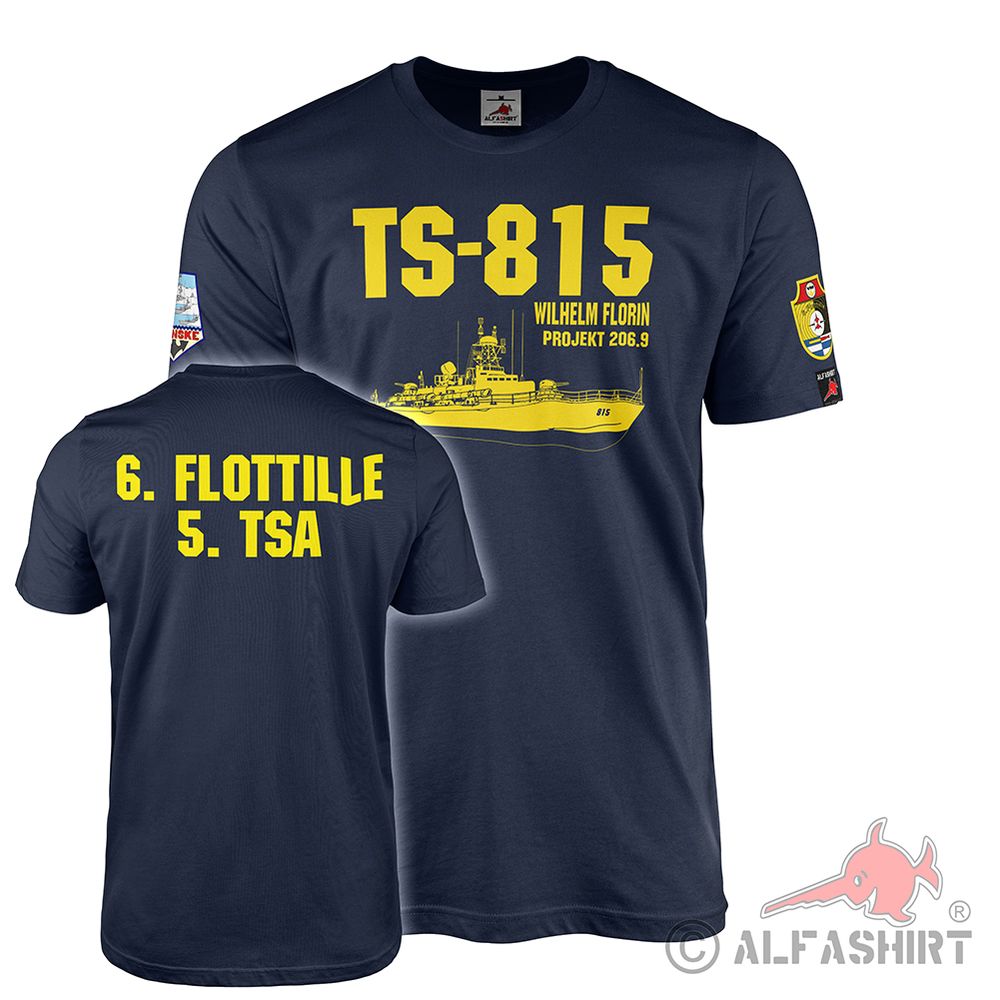 T-Shirt TS 815 Wilhelm Florin Torpedoschnellboot Projekt 206 NVA #44741