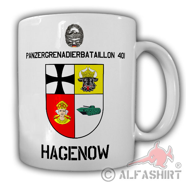 Tasse Panzergrenadierbataillon 401 Hagenow PzGrenBtl BW Wappen Abzeichen #25483