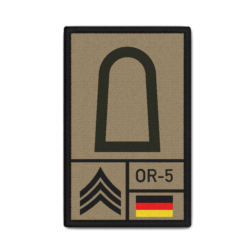 Rank Patch 9,8x6cm Stabsunteroffizier Tropen Stuffz Bundeswehr Dienstgrad #35858