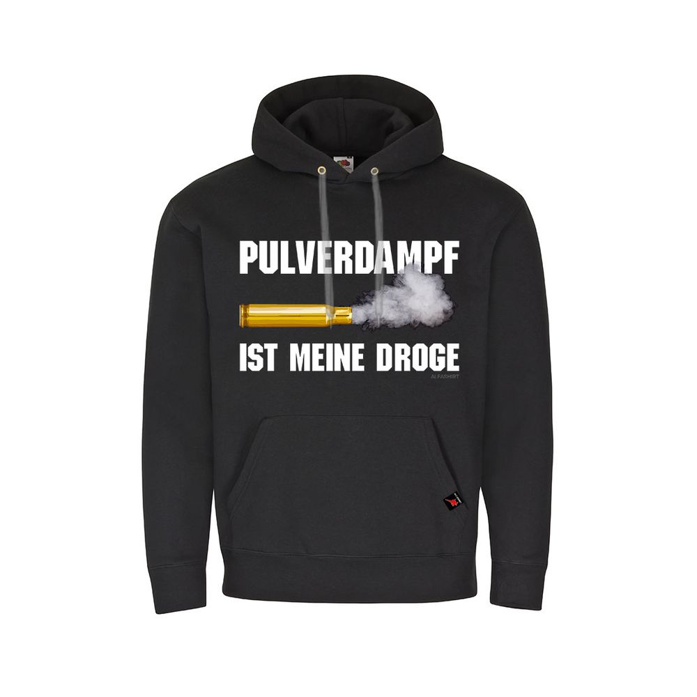 Hoodie Pulverdampf ist meine Droge 7,62mm Patrone Hülse Schießen Munition #30925