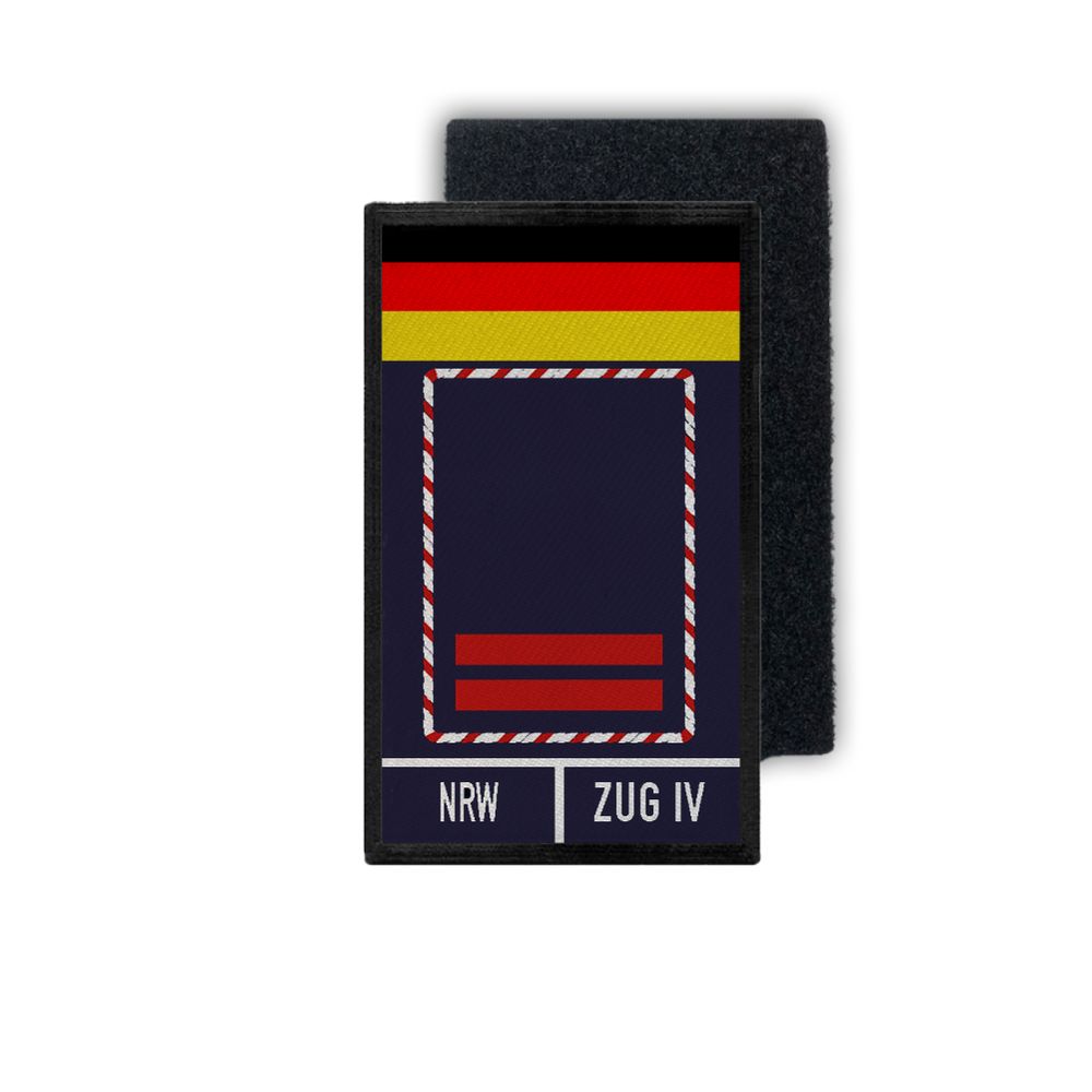 Rank Patch Feuerwehr Oberbrandmeister Zug 4 NRW OBM Feuer DEU 9.8x6cm # 33566