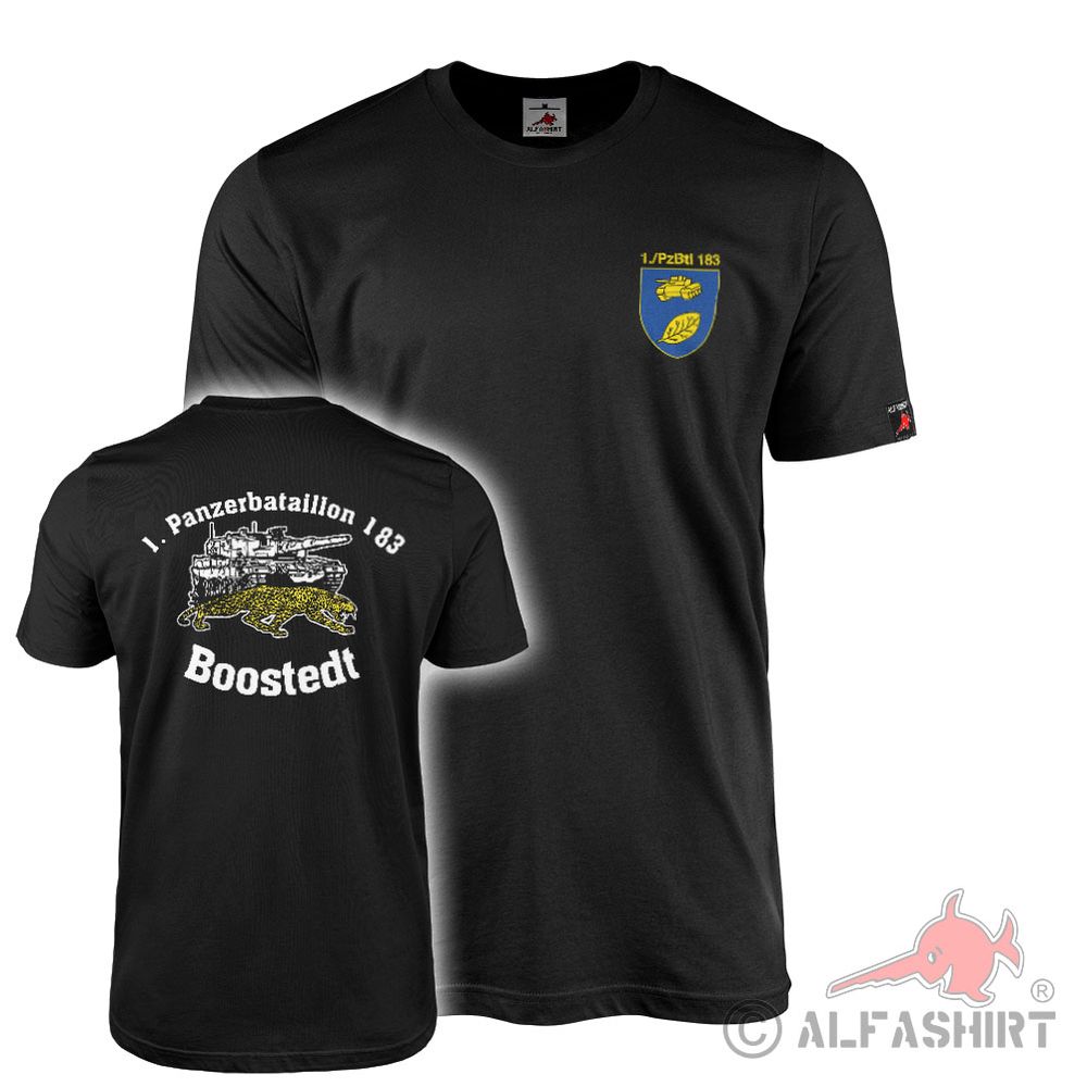 T-Shirt 1 Tank Battalion 183 Badge Troop Bundeswehr Boostedt #42419