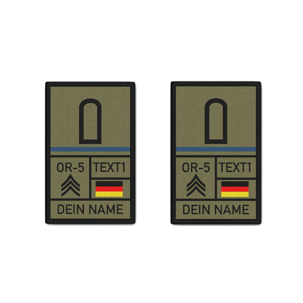 Rank Patch personalisiert Set Sanitätsdienst SanStUffz Soldat#43592