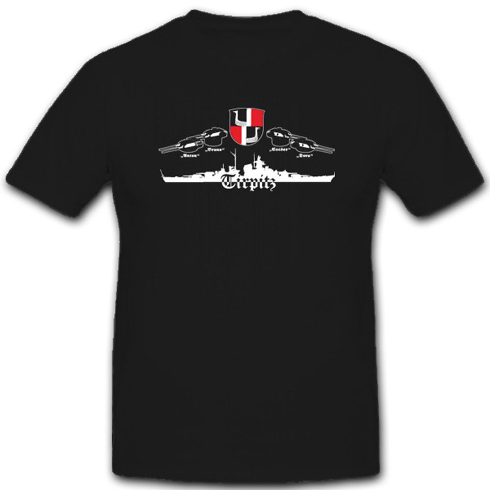 Tirpitz Schlachtschiff Marine Wappen Schiff Abzeichen Emblem Boot - T Shirt#4437