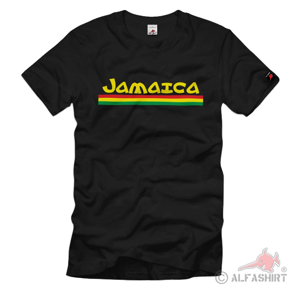 Jamaica Fahne Flagge Sonne Strand Meer Urlaub - T Shirt #2400