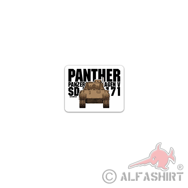 Sticker Panther Tank SdKfz 171 Main Battle Tank Army Company 9x7cm A3551