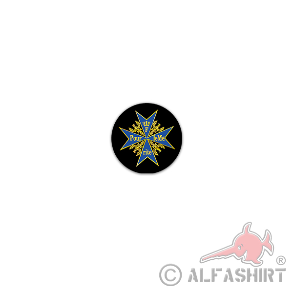 Aufkleber/Sticker Pour le Mérite Logo Ehrenabzeichen Verdienst König 7x7cm A3460