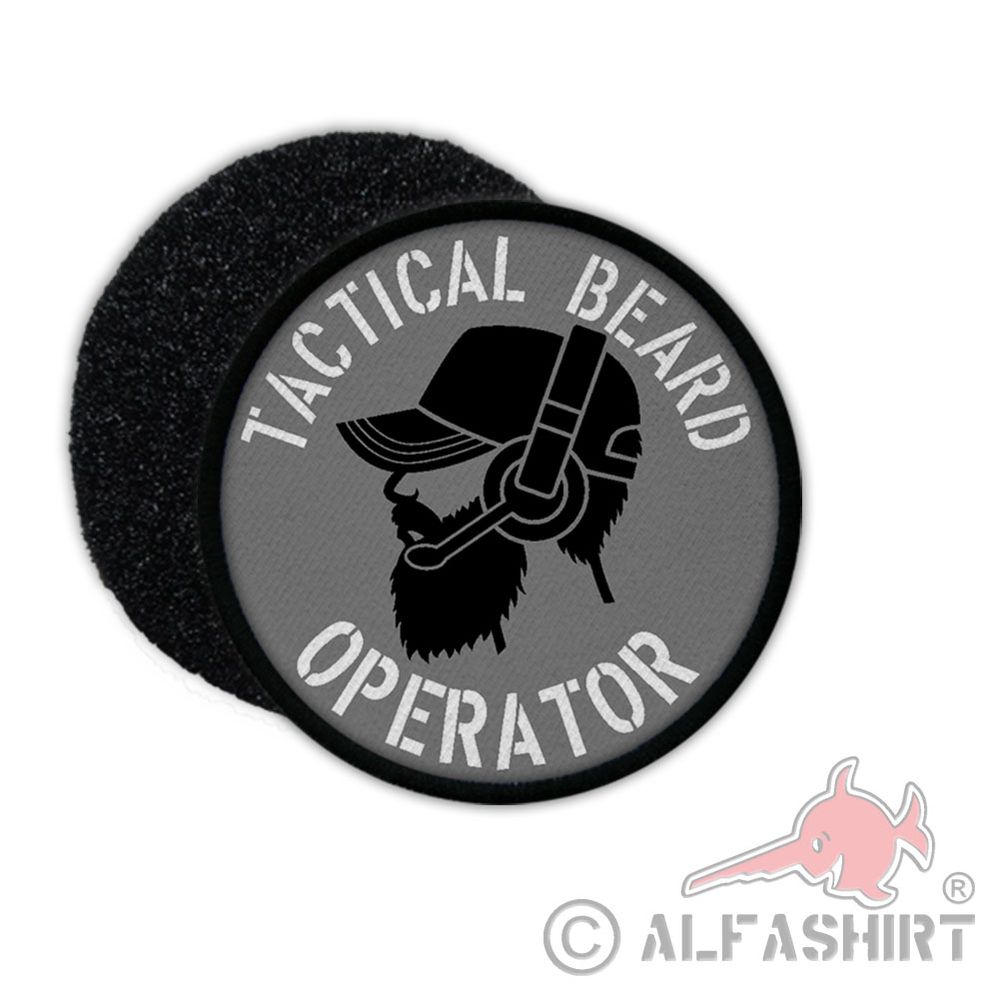 Patch - Tactical Beard Operator Airsoft Morale US Army BW Full Beard Soldier #26665