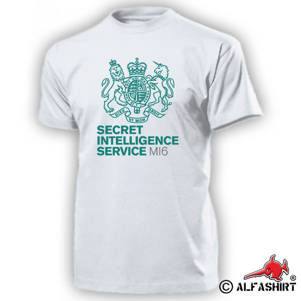 MI6 Secret Intelligence Service Wappen Logo Abzeichen England - T Shirt #17093