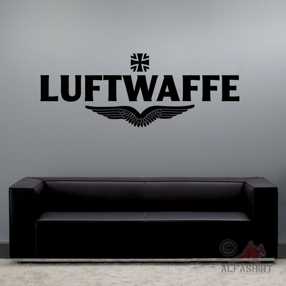 Wandtattoo 120x45cm Luftwaffe Schwinge Bundeswehr BW Pilot #A6529