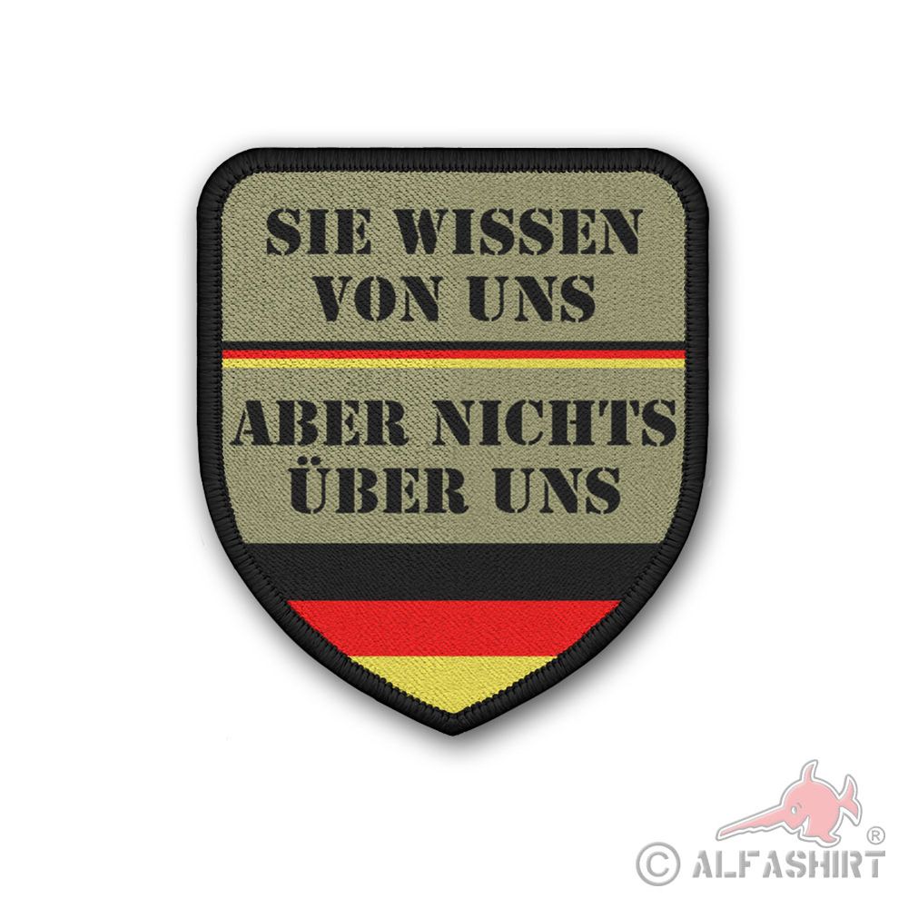 Patch What the enemy knows Bundeswehr Military Germany Soldier Veteran #2616