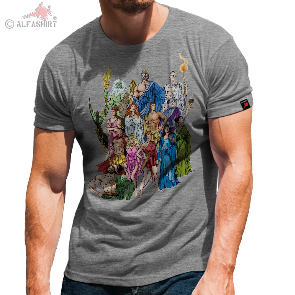 Griechische Götter Hades Zeus Poseidon Athena Ares Hera T Shirt #31540