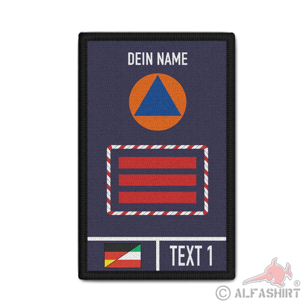 Rank Patch KatSchutz Feuerwehr Katastrophenschutz 9,8x6cm  #40766