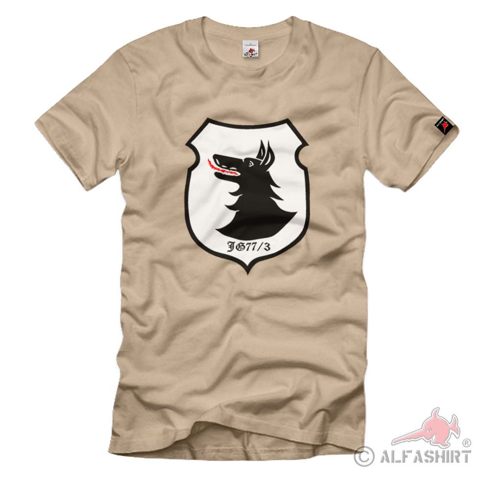 JG77-3 Jagdgeschwader 77 deutsche Luftwaffe BF 109 Staffelwappen WhT-Shirt#1861
