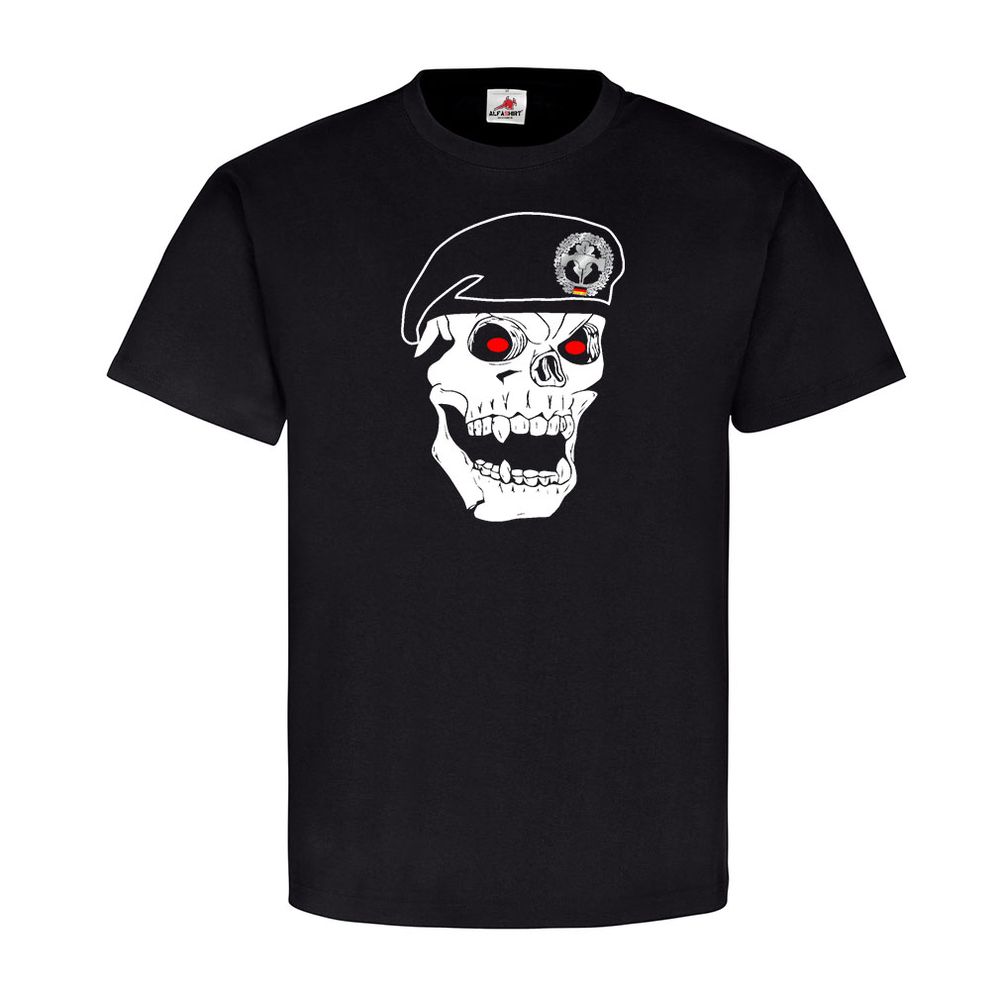 German pioneer Pioneers military skull skull Barrett - T Shirt # 5598