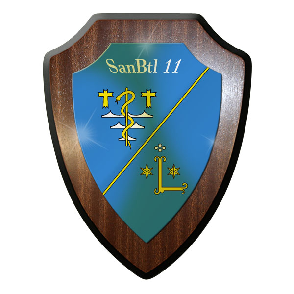 Wappenschild - SanBtl 11 Sanitäts Bataillon 11 Lazarett Bundeswehr Bund - #11717