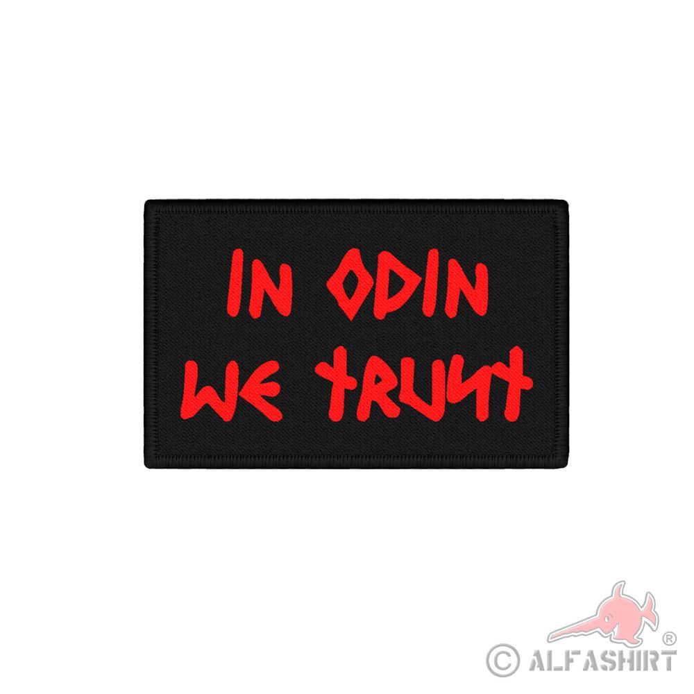 Patch IN ODIN WE TRUST Wikinger Nordmann Krieger Walhalla#45410