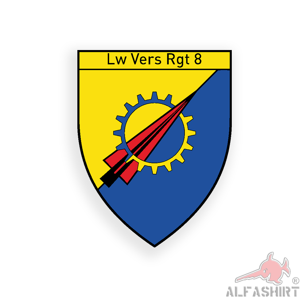 Sticker LwVersRgt 8 Luftwaffenversorgungsregiment Coat of Arms 5x7cm A2490
