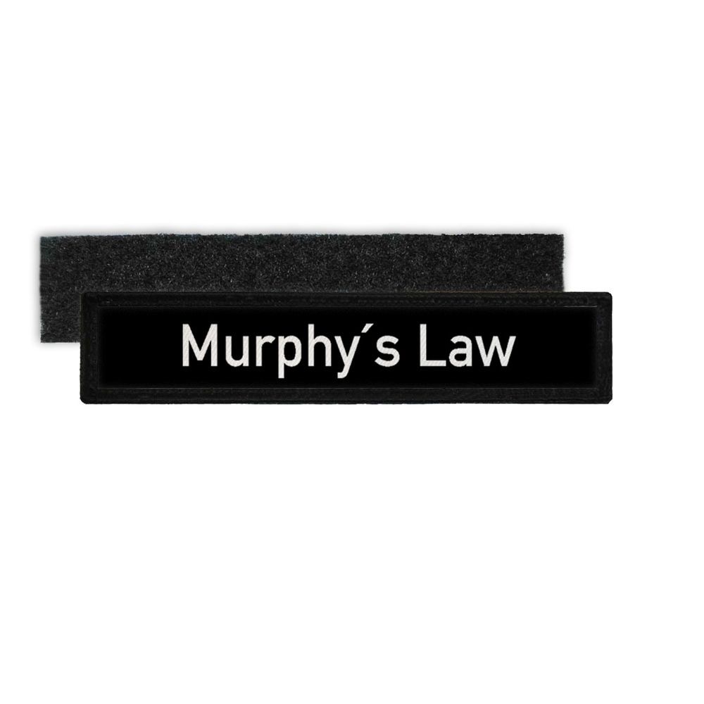 Name Patch Murphy's Law Law Possibility Murphy Velcro Patch Patch # 27675