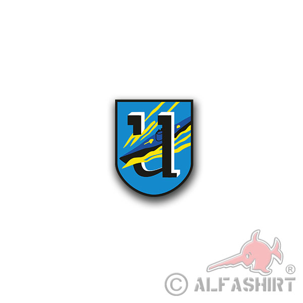 Aufkleber/Sticker 1 U Flotille Wedding Wappen Marine 1 U Flottille 7x6cm A3153