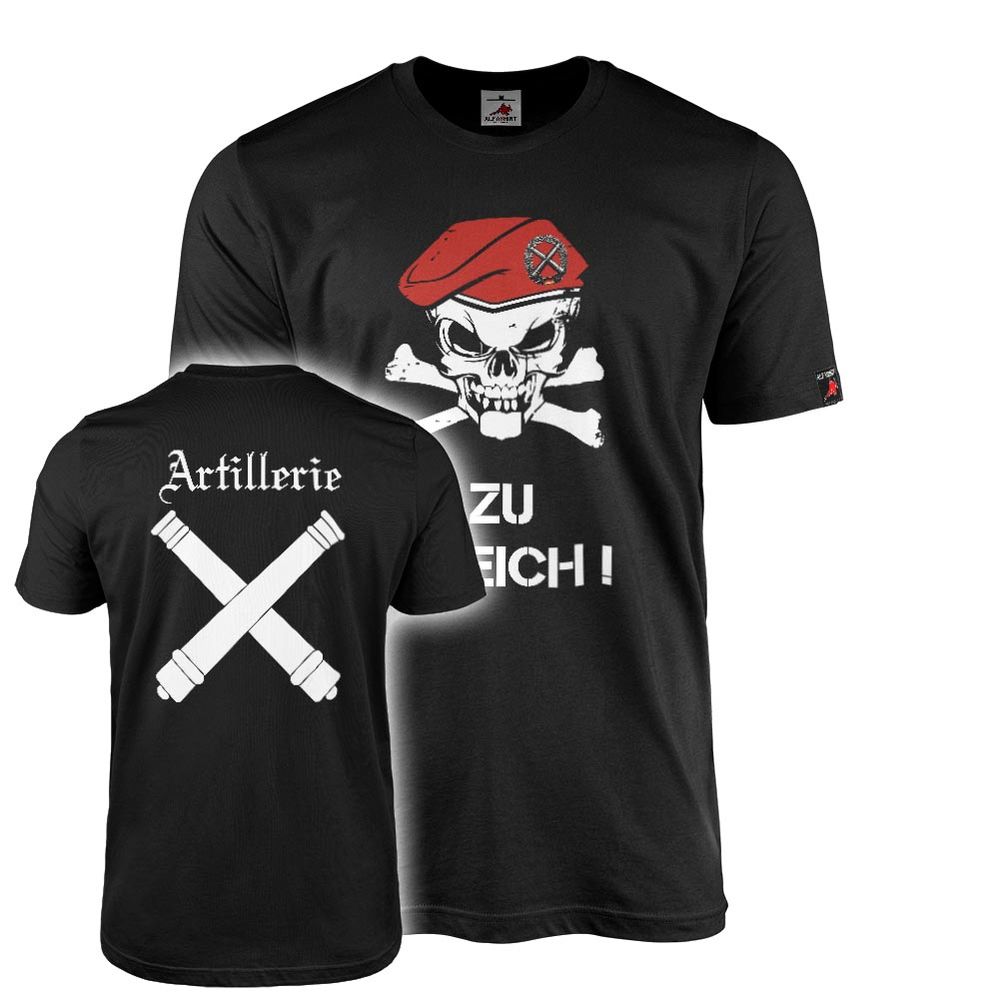 T-Shirt Zu Gleich Artillerietruppe Barretabzeichen Bundeswehr Artillerist#46887