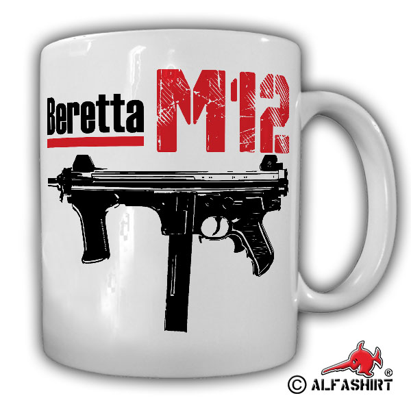 Beretta M12 Italian Submachine Gun MP Deco Weapon Militaria Cup # 15470