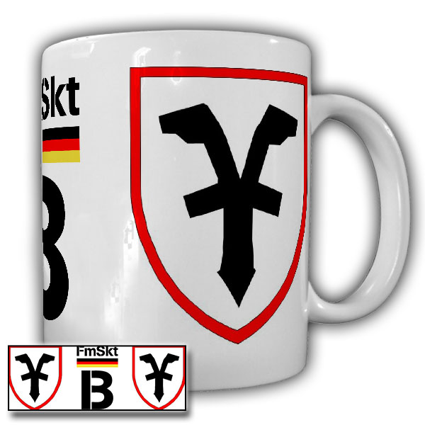 Tasse FmSkt B Fernmeldesektor Bundeswehr Wappen Fernmelder Abzeichen #21657
