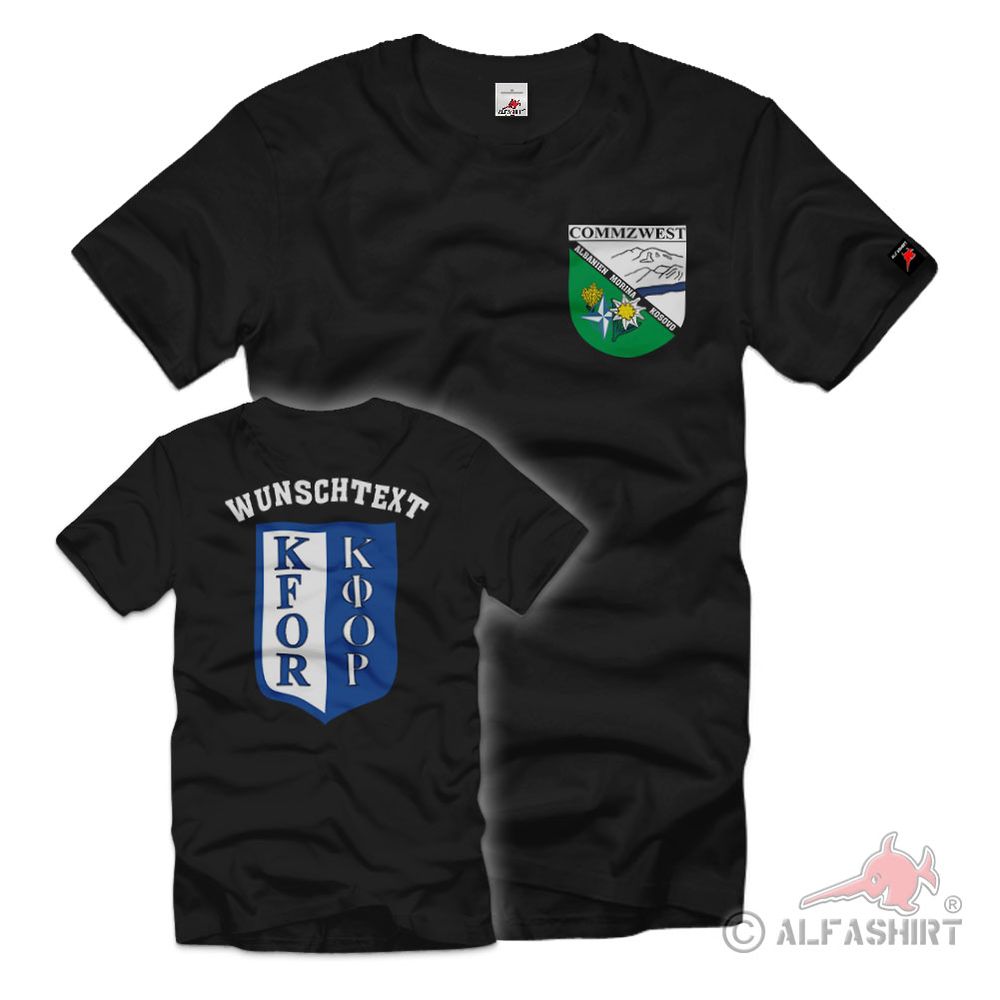 Personalisiert Commzwest Nato Traning Kosovo Fallschirmjäger T-Shirt#37532