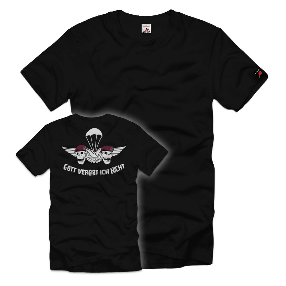 T-Shirt Gott vergibt, ich nicht Bundeswehr Fallschirm Jäger Bataillon #33629