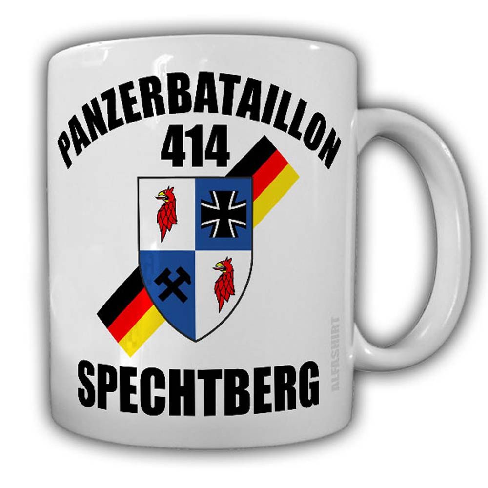 Tasse PzBtl 414 Spechtberg Panzer Btl Bundeswehr Wappen Abzeichen Logo BW #24490