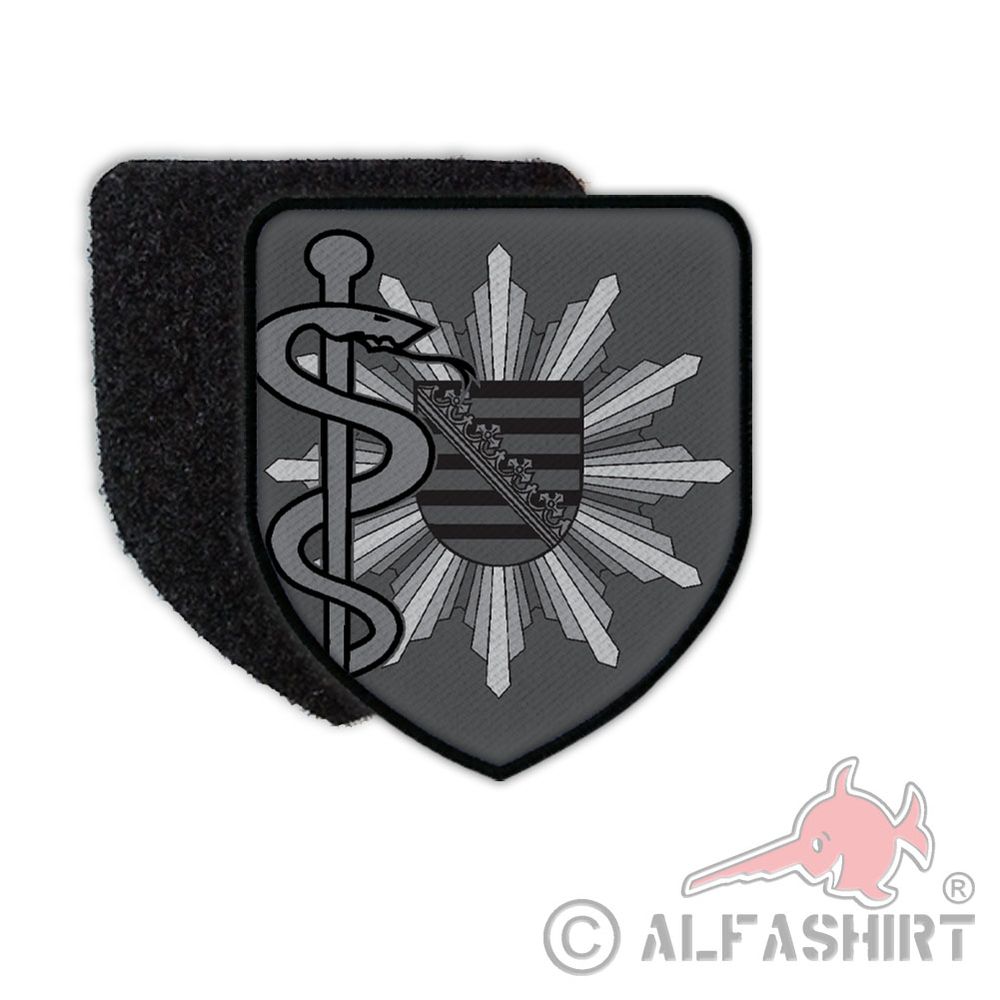 Patch Polizeiarzt Sachsen Tarn Version Polizei Abzeichen Arzt Doktor #34686