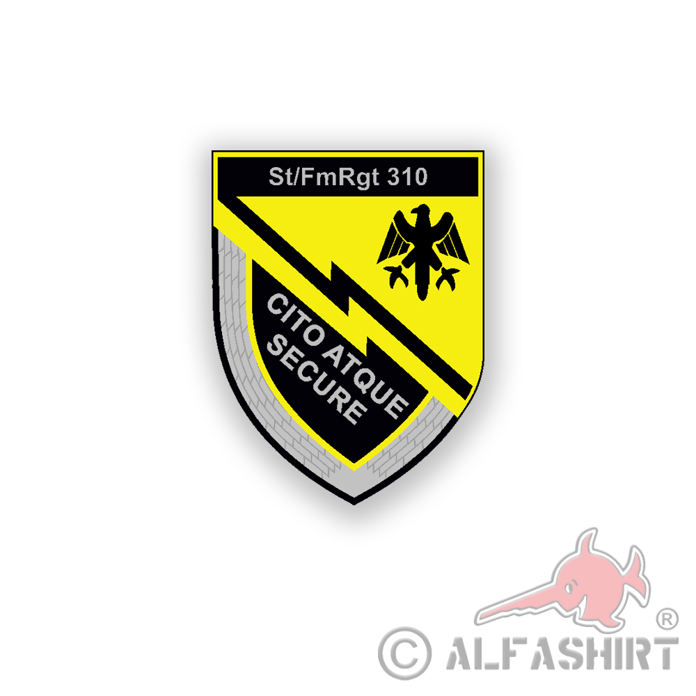Aufkleber/Sticker FmRgt 310 Typ2 Stab Fernmelderegiment BW Heer 5x7cm A3116