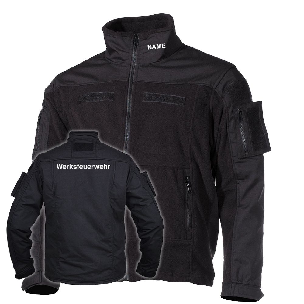 Embroidered fleece jacket, factory fire brigade service jacket, work jacket, fire brigade #47237