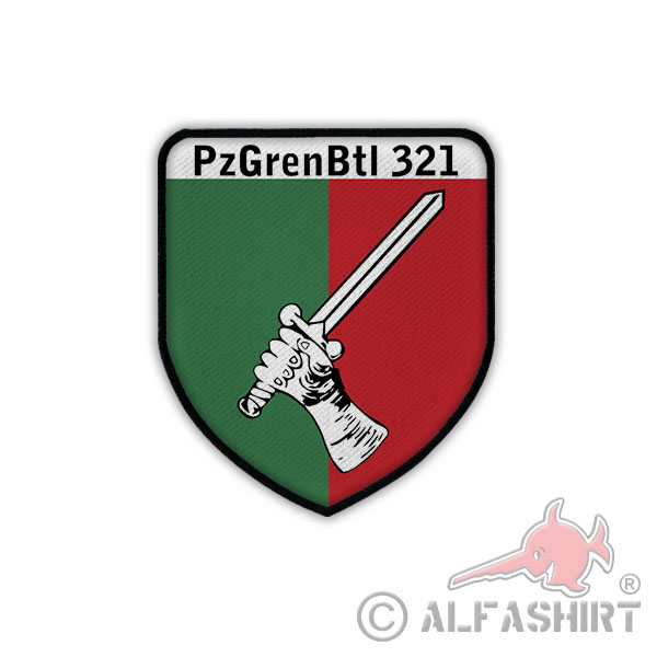 Patch PzGrenBtl 321 Schwanewede BW Panzergrenadierbataillon Bund Aufnäher #17993