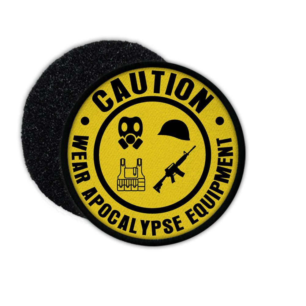 Patch CAUTION Apokalypse Ausrüstung Ausnahmezustand AR15 Abzeichen#33697