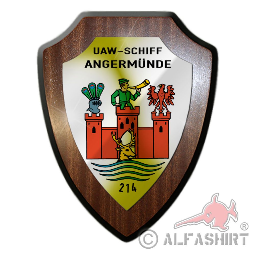 Heraldic shield UAW 214 Bützow Projekt 133 1 Angermünde Parchim class # 36788