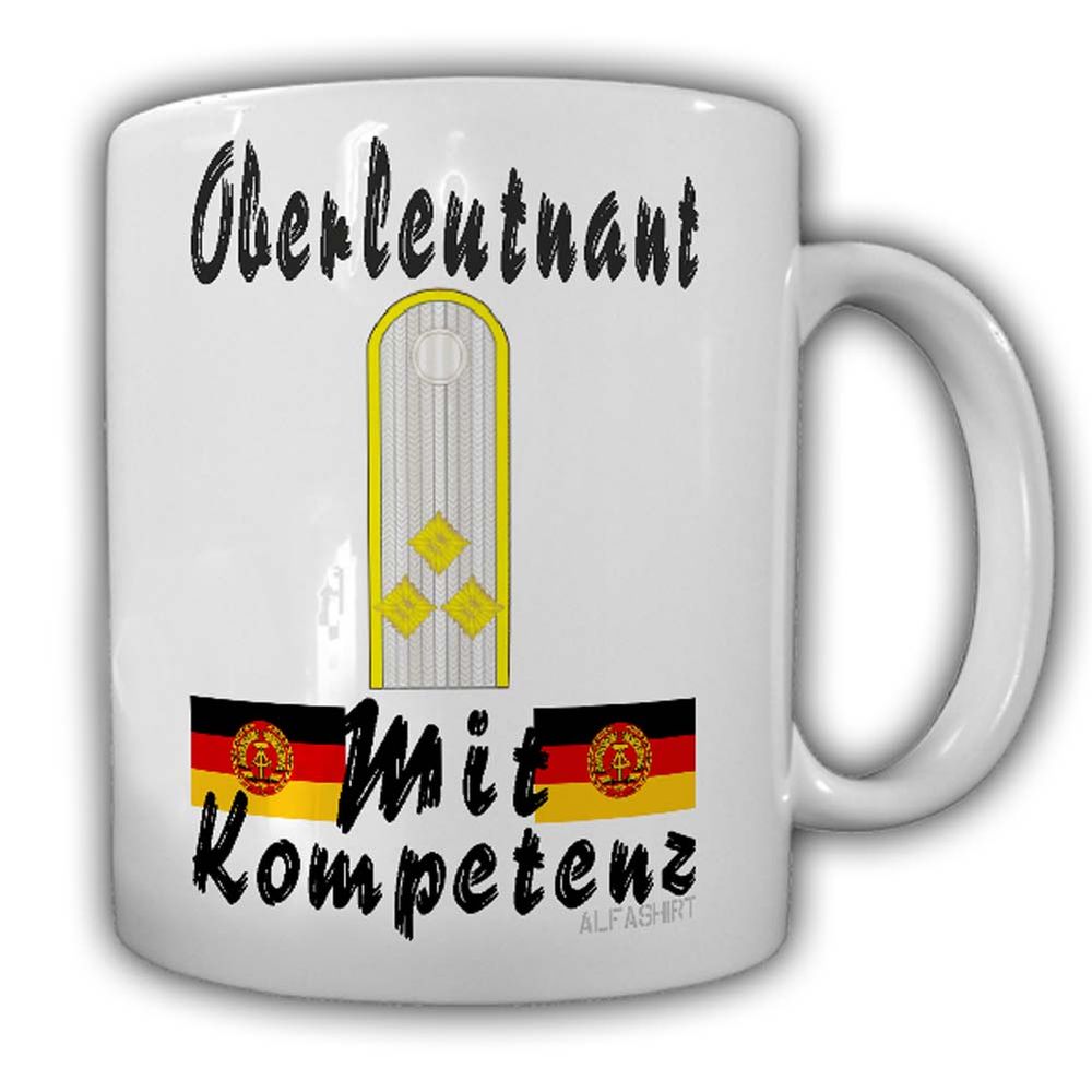 Oberleutnant des Nachrichtendienst Tasse DDR Schulterklappe Dienstgrad#24222