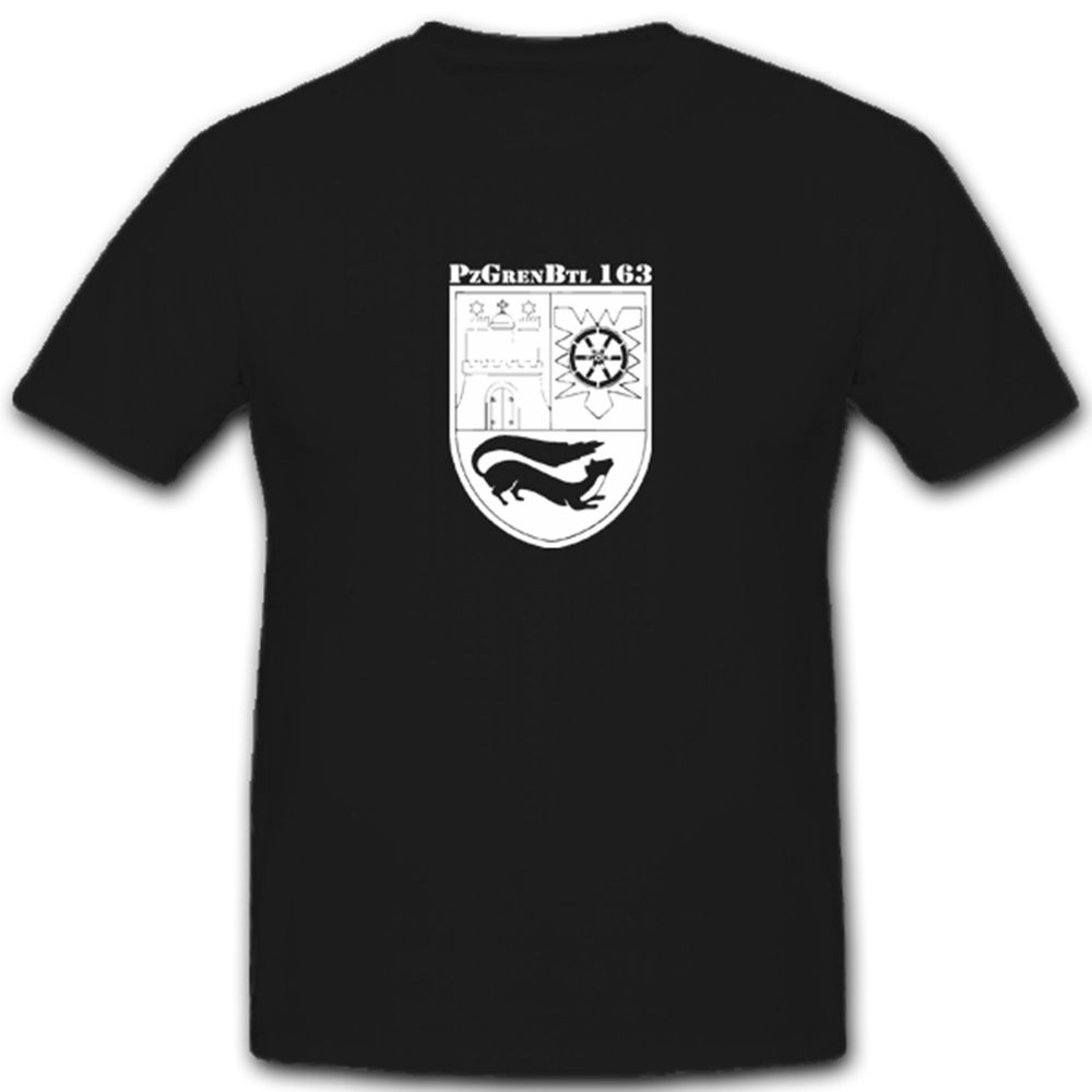 PzGrenBtl 163 Panzergrenadierbataillon 163 Bundeswehr Bw Militär - T Shirt #4794
