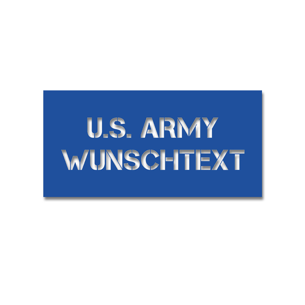 Lackierschablone Aufkleber personalisierbar US ARMY USA Schrifthöhe 1,5cm #A6550