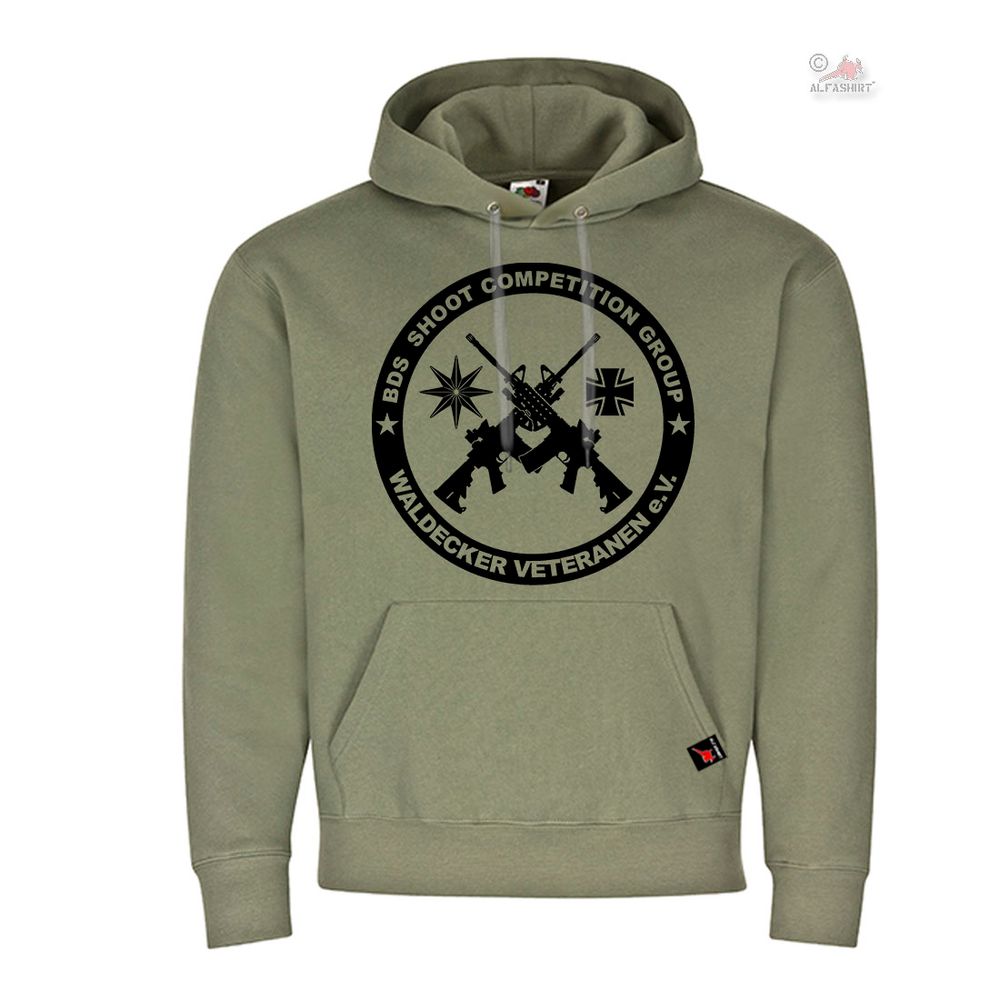 Hoodie Waldecker Veteranen BDS Shoot Oliv #K00825