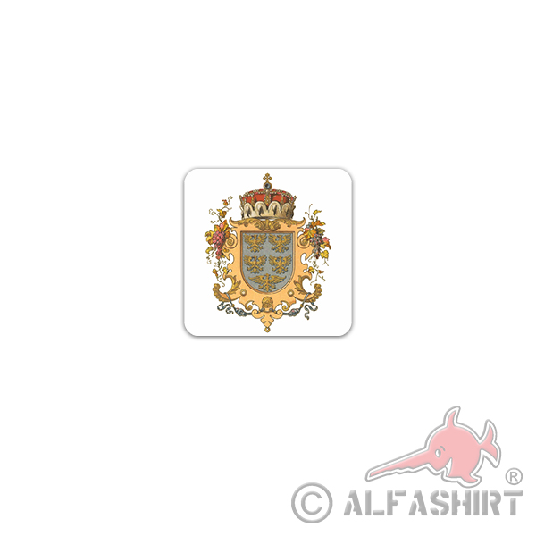 Sticker Erzherzogtum Lower Austria Coat of Arms Austria 7x7cm A3323