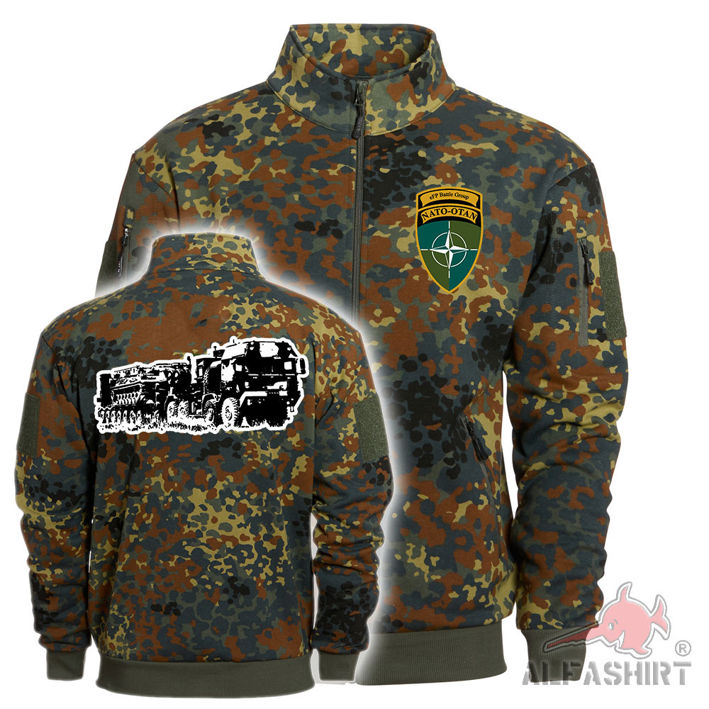 BW Flecktarn sweat jacket eFP BG Mammut SLT Bundeswehr use Baltic # 40393
