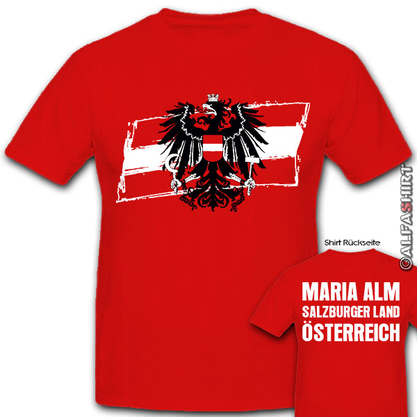 Maria Alm Salzburger Land Austria Alps Eagle Coat of Arms - T Shirt # 12326