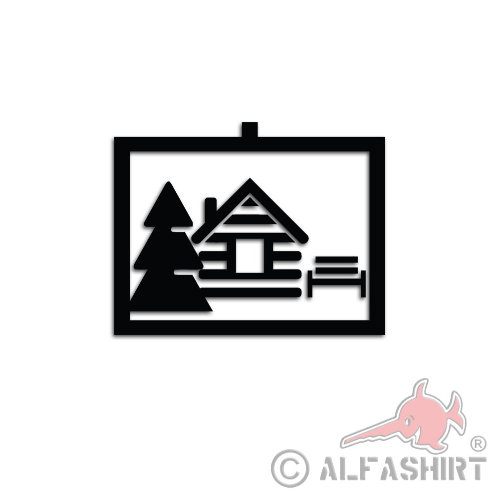 Taktisches  Zeichen Wochenend Hütte Tannenbaum Ferien Urlaub 18x14cm #A5876