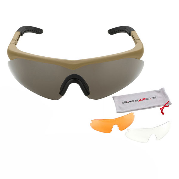Tactical Goggles Raptor BLACK Sport Glasses Hobby Replaceable # 17824
