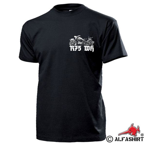 R75 WH Maschine Motorrad Oldtimer schwere Geländemaschine Boxer T Shirt #15348