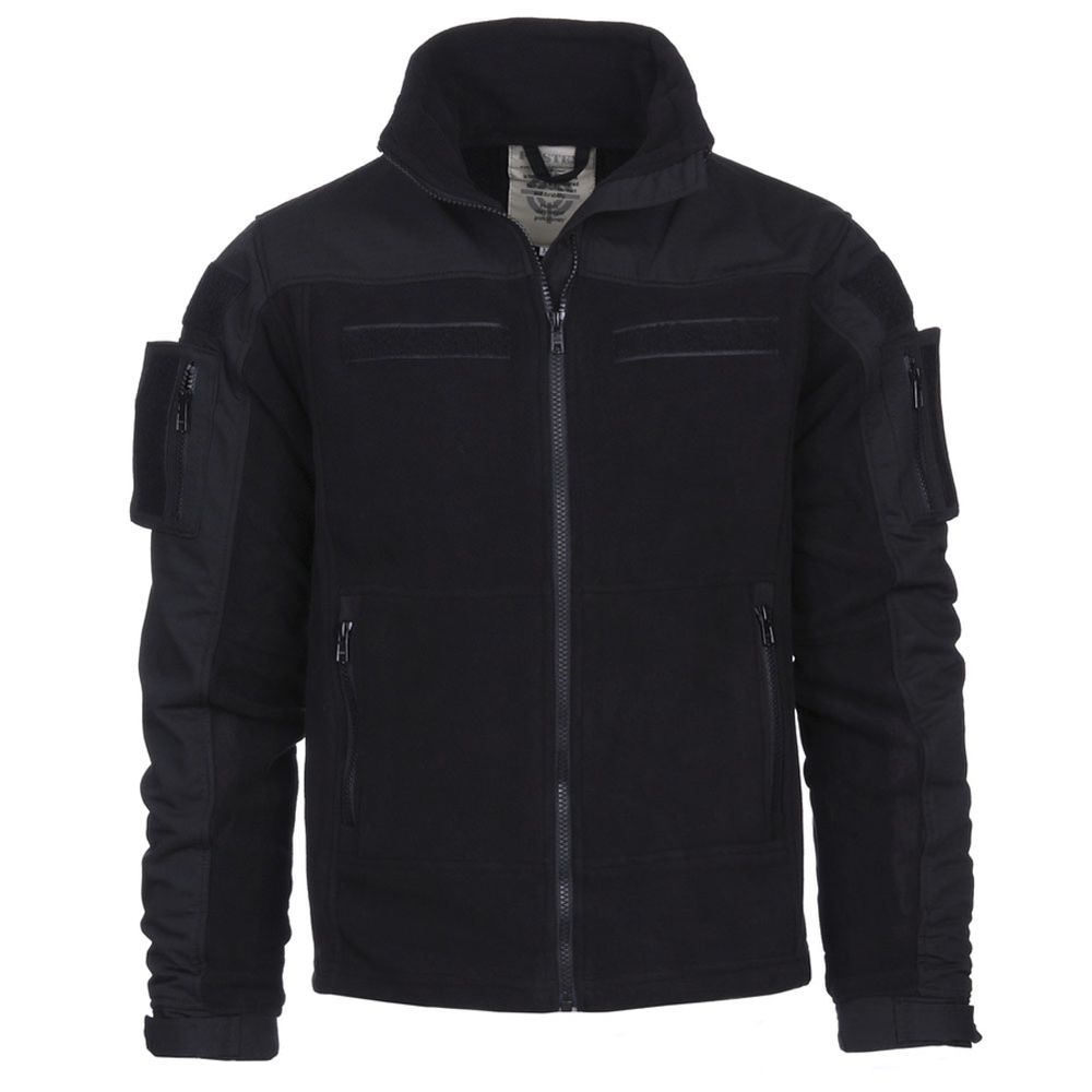 Tactical Commando Fleecejacke Security Jacke schwarz Fleece Vest Dienst #13415